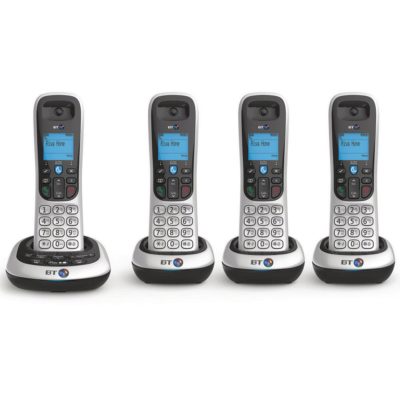 British Telecom 2600 Dect Cordless Telephone, Quad